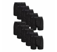 NEXT, Lot de Boxers pour Homme en Jersey, 100% Pur Coton, Boxers Coupe Confortable avec Ceinture Élastique, Lot de 10 x Boxers Noir L