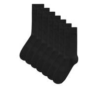 NEXT, Lot de Chaussettes Noires pour Homme, Haute Teneur en Coton, Longueur Cheville, Lot de 7 x Paires de Chaussettes Noir 43