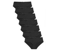 next Lot de Sept Shorties Noirs en Microfibre Coupe Regular Femme Noir EU 36 (UK 8)