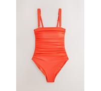 Next Maillot de bain bandeau gainant à fronces sur le ventre orange FR 36 (EU 34)
