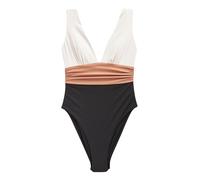 Next Maillot de bain beige / noir / blanc, Taille XXL