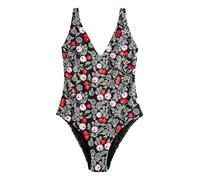 Next Maillot de bain 'Cath Kidston' rose / rouge cerise / noir / blanc, Taille S