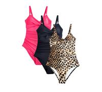 Next Maillot de bain modelant beige / marron / rose / noir, Taille XXL