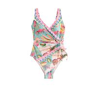 Next Maillot de bain modelant crème / menthe / rose clair / melon, Taille XXL