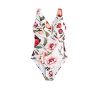 Next Maillot de bain modelant olive / orange foncé / rouge / blanc, Taille S