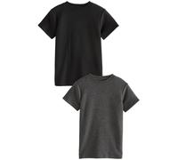NEXT Garçon T-Shirts Thermiques à Manches Courtes, Lot de 2 Black/Charcoal Grey 13 Ans-14 Ans