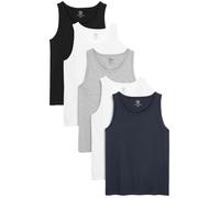 Next Maillot de corps marine / gris chiné / noir / blanc, Taille XS