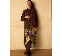 next Matte Satin Midi Skirt vert FR 46 Regular (EU 44 R)