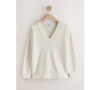 next Merino Wool N. Premium V-Neck Jumper crème L Regular (FR 46-48)