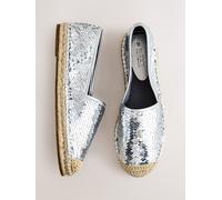 Next Metallic Forever Comfort High Cut Espadrille Flats Metallic EU 37.5 (UK 4.5)