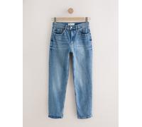 Next Mid Blue Denim Mom Comfort Stretch Column Jeans