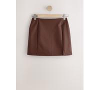 Next Mini jupe en cuir Faux Brun FR 40 Regular (EU 38 R)