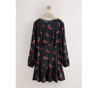 Next Mini robe à manches longues avec coutures Noir imprimé cerises EU 44 (UK 16)