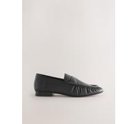 next Mocassins N. premium froncés à bout en amande Noir EU 39 (UK 6)