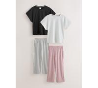 Next Monochrome Stripe Short Sleeve Pyjamas 2 Pack