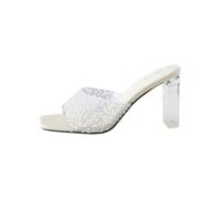 Next Mule 'Forever Comfort' argent / transparent / blanc, Taille 39