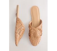 Next Mules en cuir tressé à enfiler Brun EU 42 (UK 8)