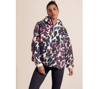 Next Multi Animal Print Hooded Elbow Patch Borg Fleece Jacket