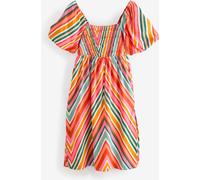 Next Multi Bright Puff Sleeve Off Shoulder Midi Dress Multi Bright EU 36 (UK 8)