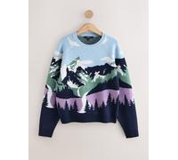 Next Multi Landscape Scene Supersoft Crew Neck Long Sleeve Jumper