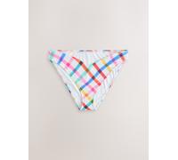 Next Multi/White Bright Check V Front High Leg Bikini Bottoms