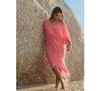 next N. Premium 100% Robe torsadée en lin Rose FR 52 (EU 50)