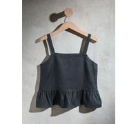 Next N. Premium Haut péplum en lin de qualité supérieure 100% bleu FR 42 (EU 40)