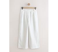 next N. Premium Pantalons amples en lin, boutonné sur le devant. pâle FR 50 Long (EU 48 L)