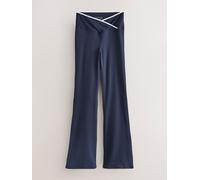 Next Navy Active Balance Wrap Front Flared Leggings