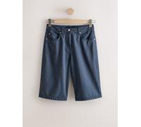 Next Navy Blue Bermuda Cotton Chino Shorts Navy Blue EU 42 Petite (UK 14 P)