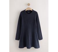 Next Navy Blue Cable Knit Mini Dress Navy Blue small
