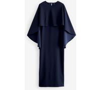 Next Navy Blue Cape Maxi Dress Navy Blue EU 38 Tall (UK 10 T)