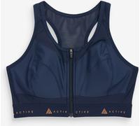 Next Navy Blue DD+ Active Sports Zip Front Dry Tech High Impact Bra