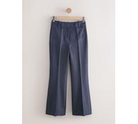 Next Navy Blue Denim Look Slim Flare Trousers