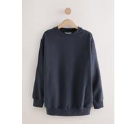 Next Navy Blue Relaxed Fit Essentials Longline Sweatshirt with Pockets