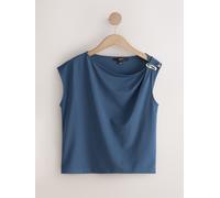 Next Navy Blue/Silver Sleeveless Drape Hardware Top