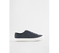 Next Navy Blue Standard Fit Patent Baseball Trainers