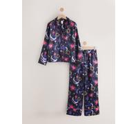 Next Navy CoppaFeel! Satin Button Through Pyjamas