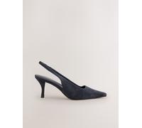 Next Navy Forever Comfort Chisel Toe Slingback Heels Navy EU 39 (UK 6)