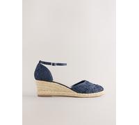 Next Navy Forever Comfort Closed Toe Swirl Wedge