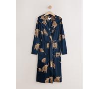 Next Navy Hamish The Highland Cow Cosy Lightweight Dressing Gown Navy Hamish The Highland Cow S (EU 36-38)
