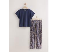 Next Navy Hamish The Highland Cow Short Sleeve Pyjamas