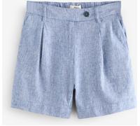 Next Navy Linen Rich Boy Shorts Navy EU 42 Regular (UK 14 R)