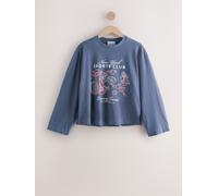 Next Navy Looney Tunes Official Graphic Crew Neck Long Sleeve T-Shirt