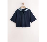 Next Navy/Polka Dot Short Sleeve Crew Neck T-Shirt with Scarf