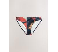 Next Navy/Rust Red Palm Print High Leg Print Bikini Bottoms