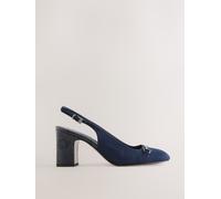 Next Navy Standard/Wide Fit Hardware Slingback Block Heels Navy 4 EU 37