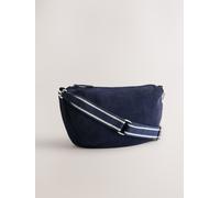 Next Navy Suede Finish Leather Sling Cross-Body Bag