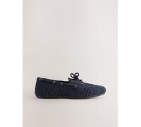 Next Navy Weave Forever Comfort Leather Charm Boat Shoes Navy Weave EU 39 W (UK 6)