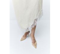 Next Neutral Forever Comfort Beaded Slingback High Heels Neutral EU 39 (UK 6)